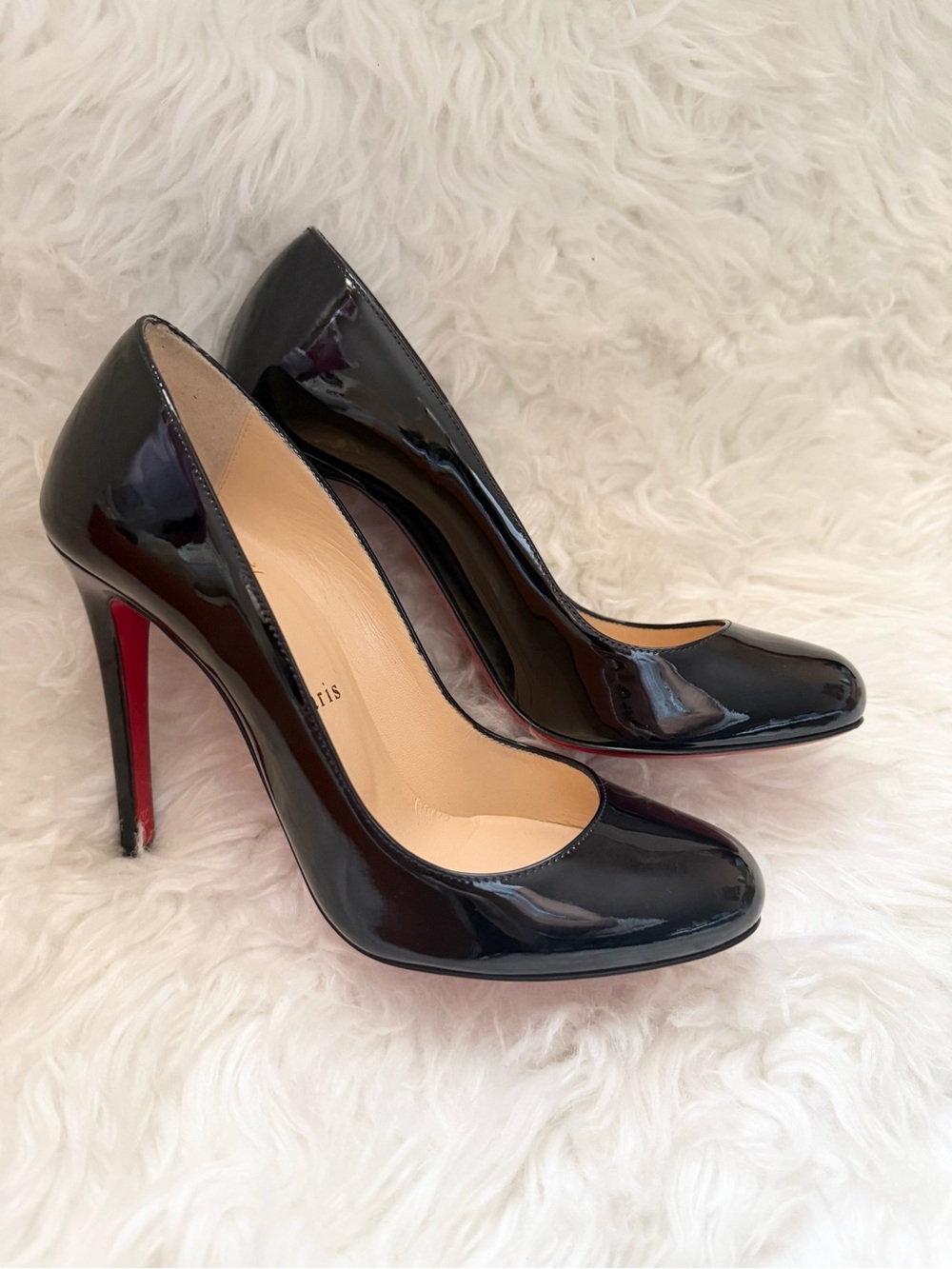 Christian Louboutin Fifille 100 Patent Leather Heels Pumps in Black - Picture 3 of 10
